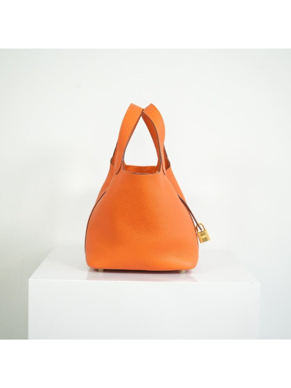 Hermes Picotin Lock 22 Orange Clemence Leather Bag w dust bag - Picture 7 of 12